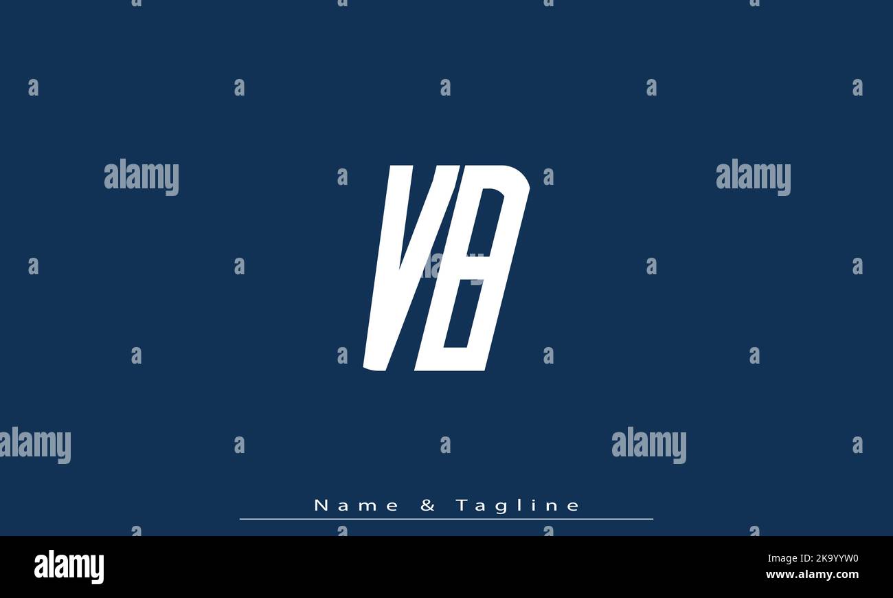 Alphabet letters Initials Monogram logo VB , BV Stock Vector