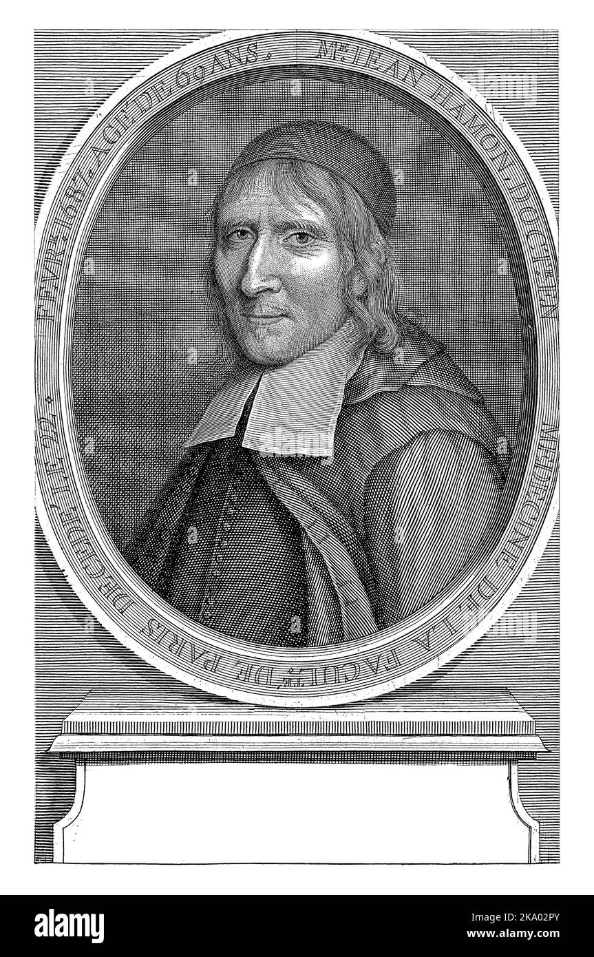 Portrait of the physician and theologian (Jansenist) Jean Hamon. Stock Photo