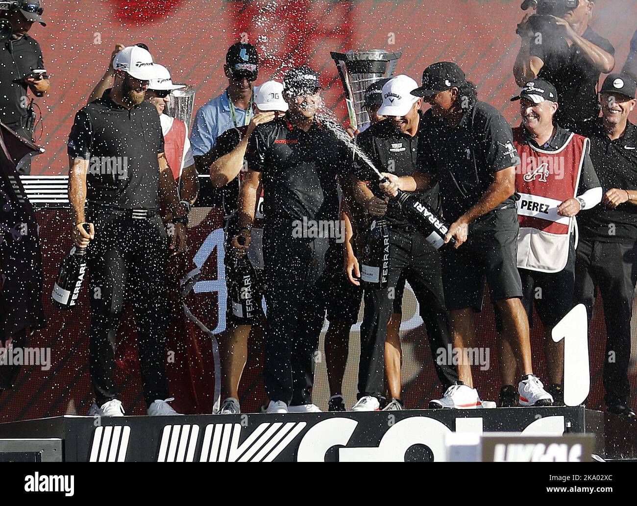 Miami, United States. 30th Oct, 2022. Team 4 Aces celebrate after