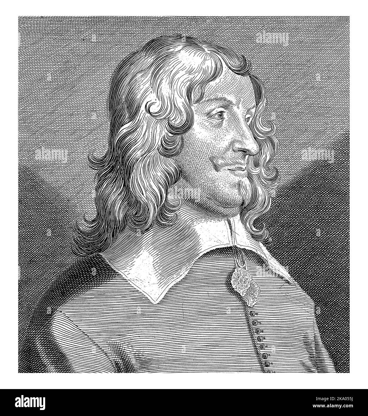 Portrait of Abel de Servien, Count de la Roche, signed the Peace of Westphalia on behalf of the French. Stock Photo