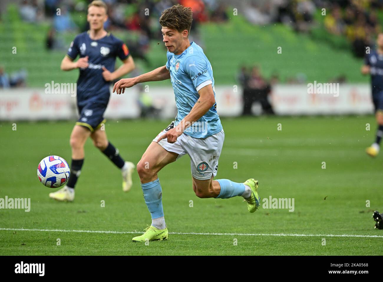 Melbourne, Australia. 30 October, 2022. Melbourne City v Wellington Phoenix, Jordan Bos at AAMI Park. Stock Photo