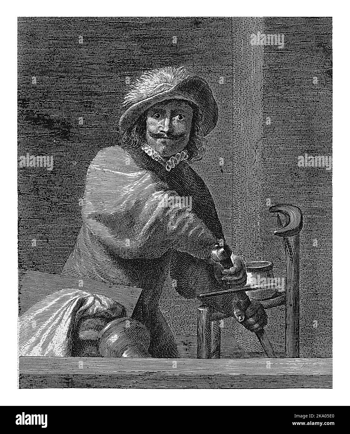 Woede (Ira), Lucas Vorsterman (I), after Adriaen Brouwer, 1619 1675 A