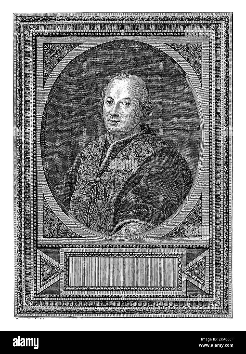 Portrait of Pope Pius VI, Carlo Antonini, 1795 - 1805 Stock Photo