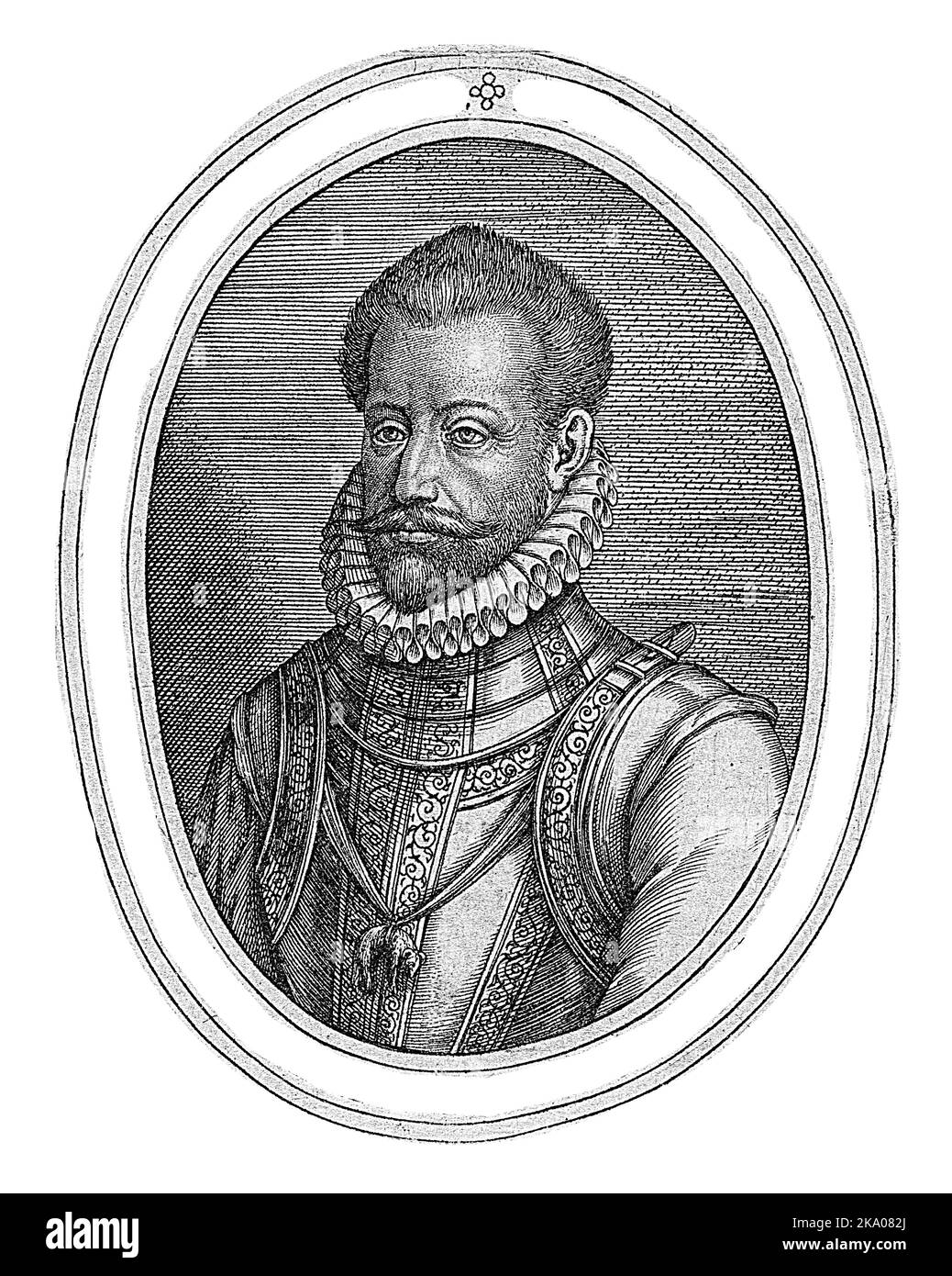 Portrait of Alessandro Farnese, Duke of Parma, Hieronymus Wierix, 1563