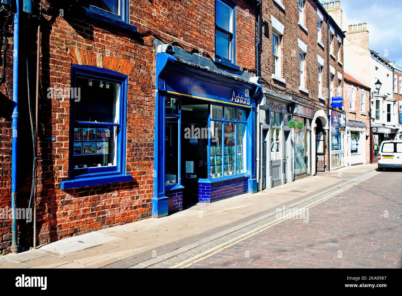 Astons Estate Agents, Finkle Street, Selby, North Yorkshire, England Stock Photo