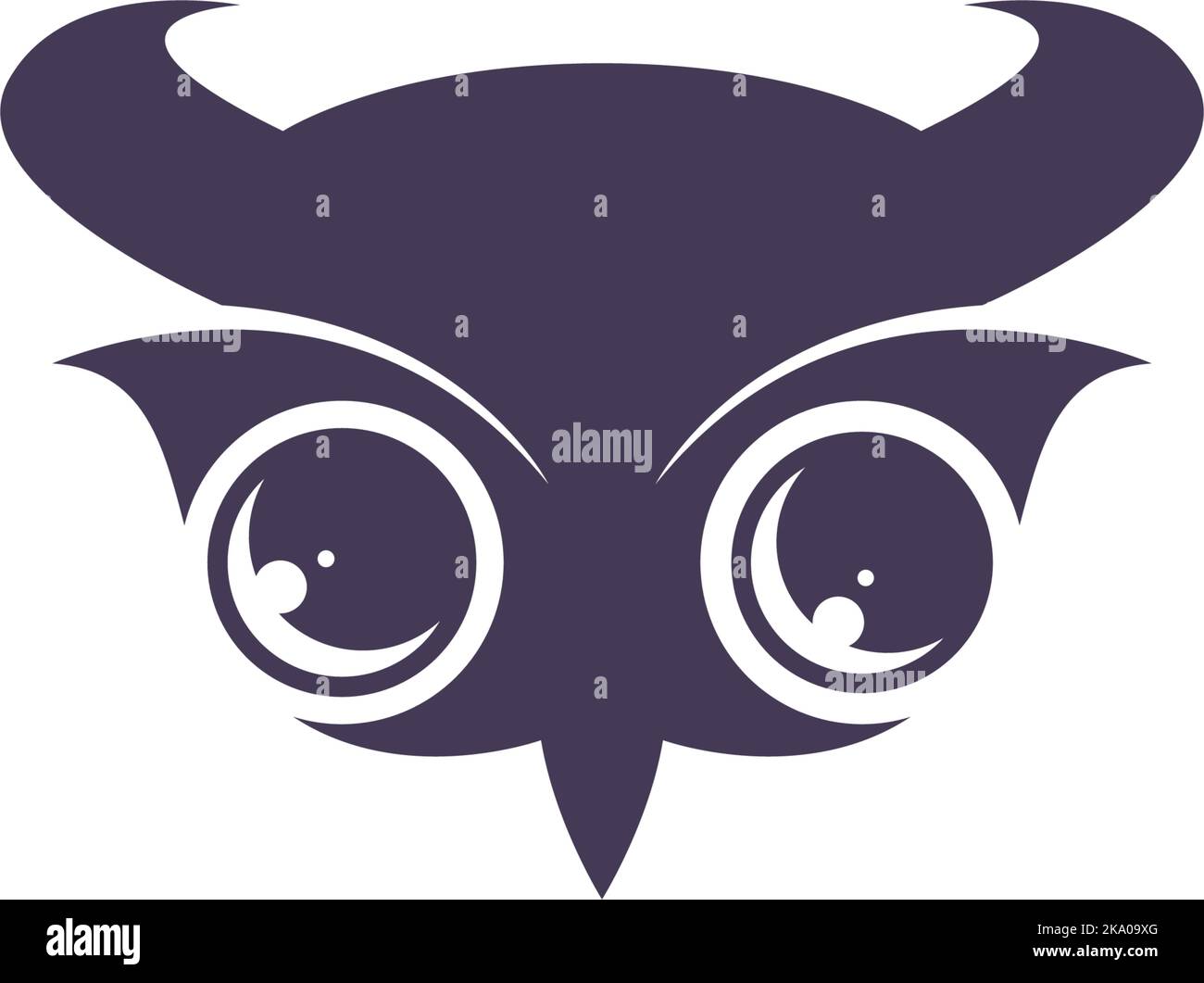 Owl logo icon design illustration vector Stock Vector