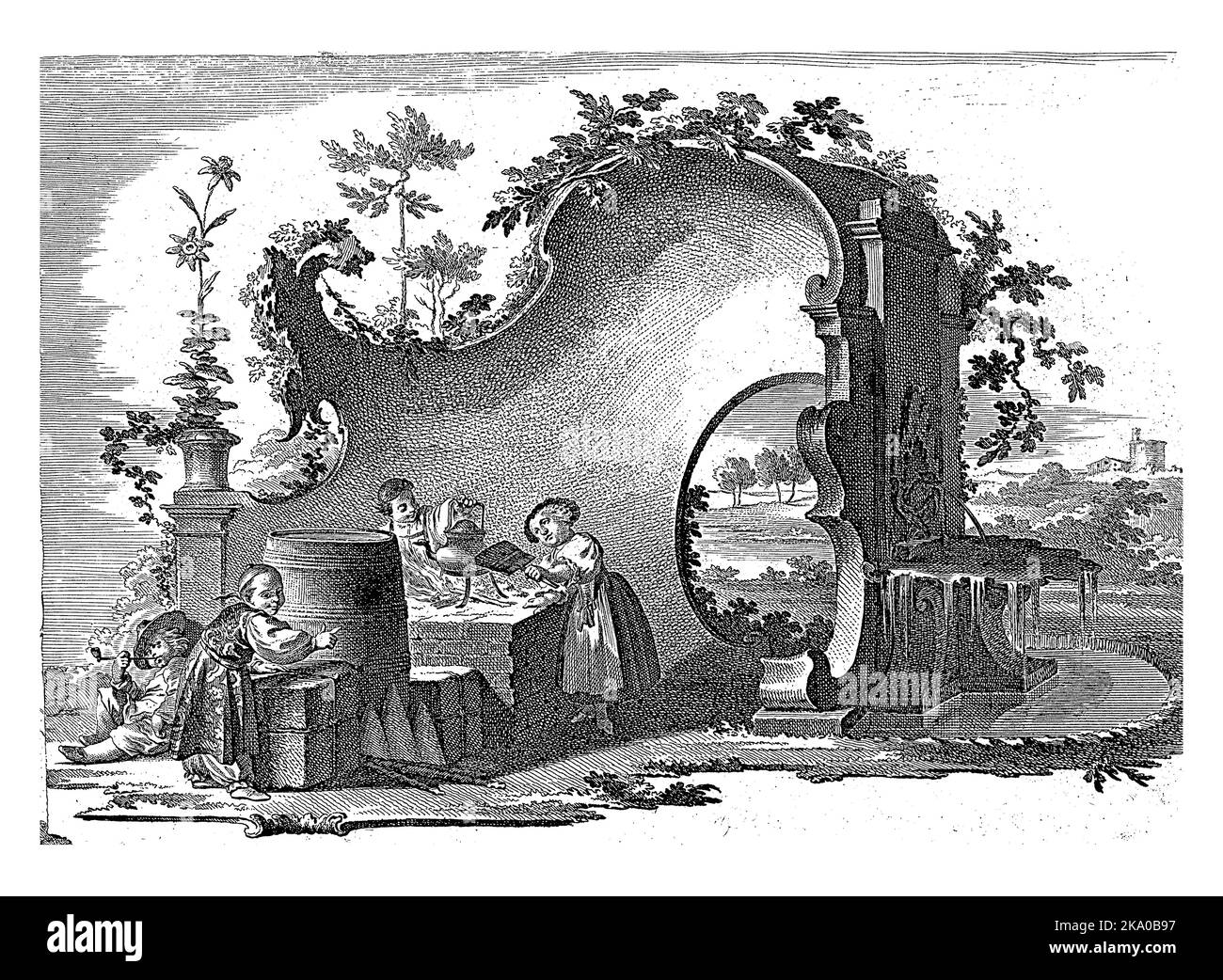 rocaille-ornament-black-and-white-stock-photos-images-alamy