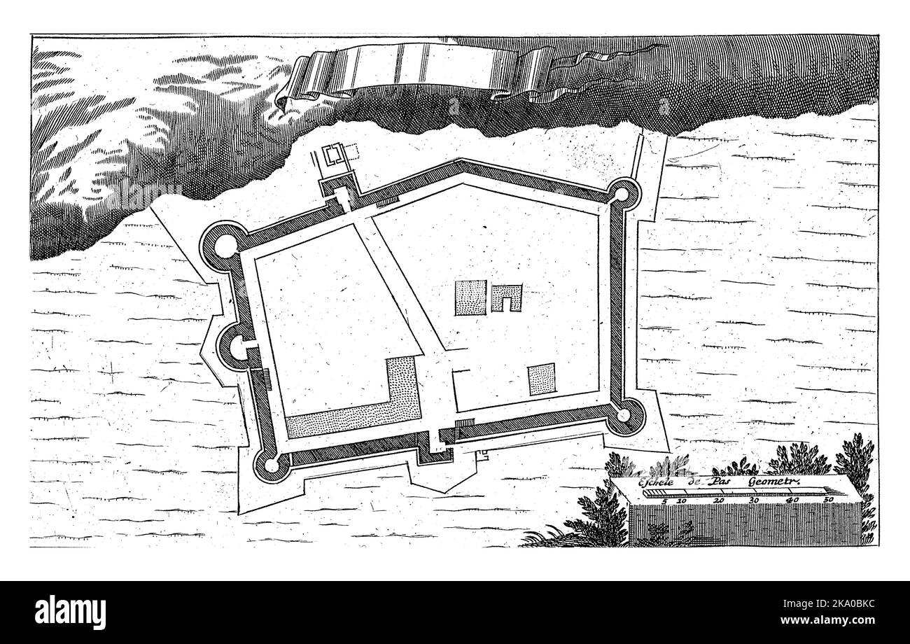 Map of the fortress Chielafa Stock Photo