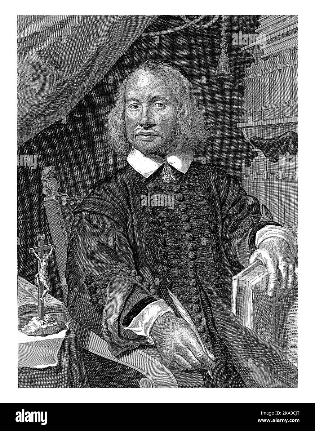 Portrait of the Amsterdam theologian Andreas van der Kruyssen. Sitting