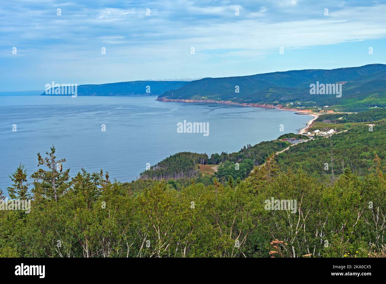 Panoramic View in the Coastal Highlands in Cape Breton Highlands