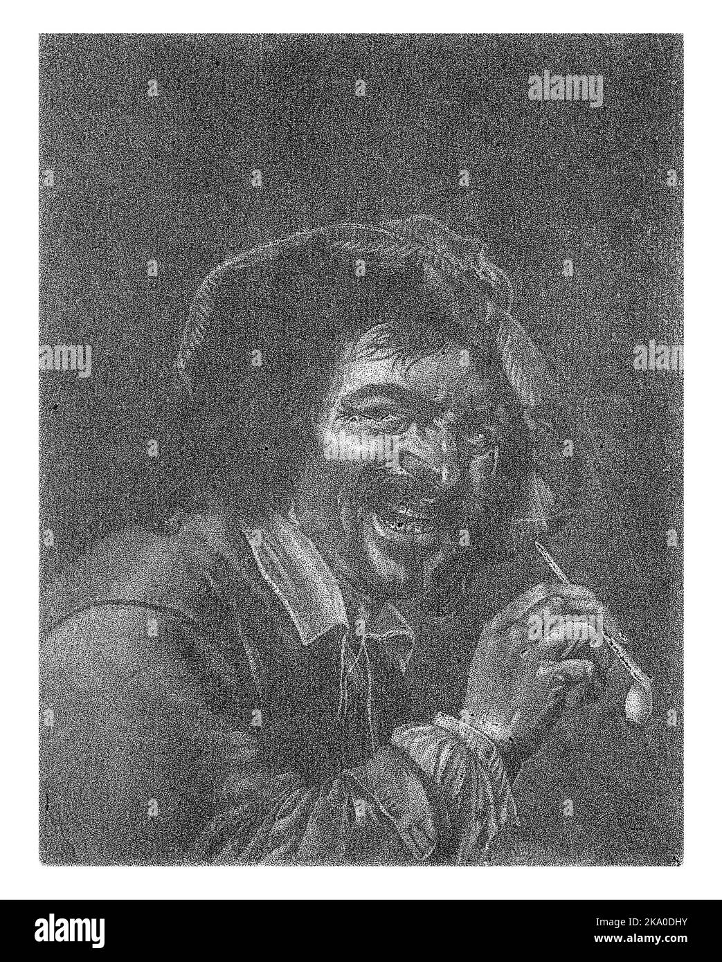 The sense of smell. A man smokes a pipe and blows out a ring of smoke