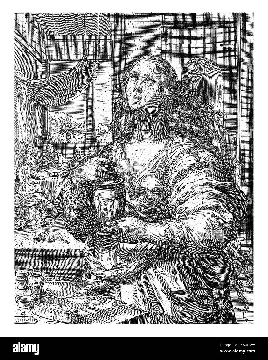 Mary magdalene weeping Black and White Stock Photos &amp; Images - Alamy