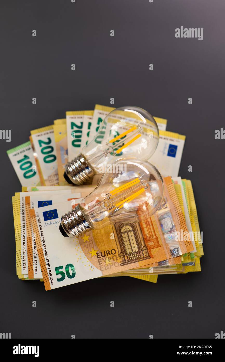 Crisis in the energy sector concept.Rising electricity prices.Paying