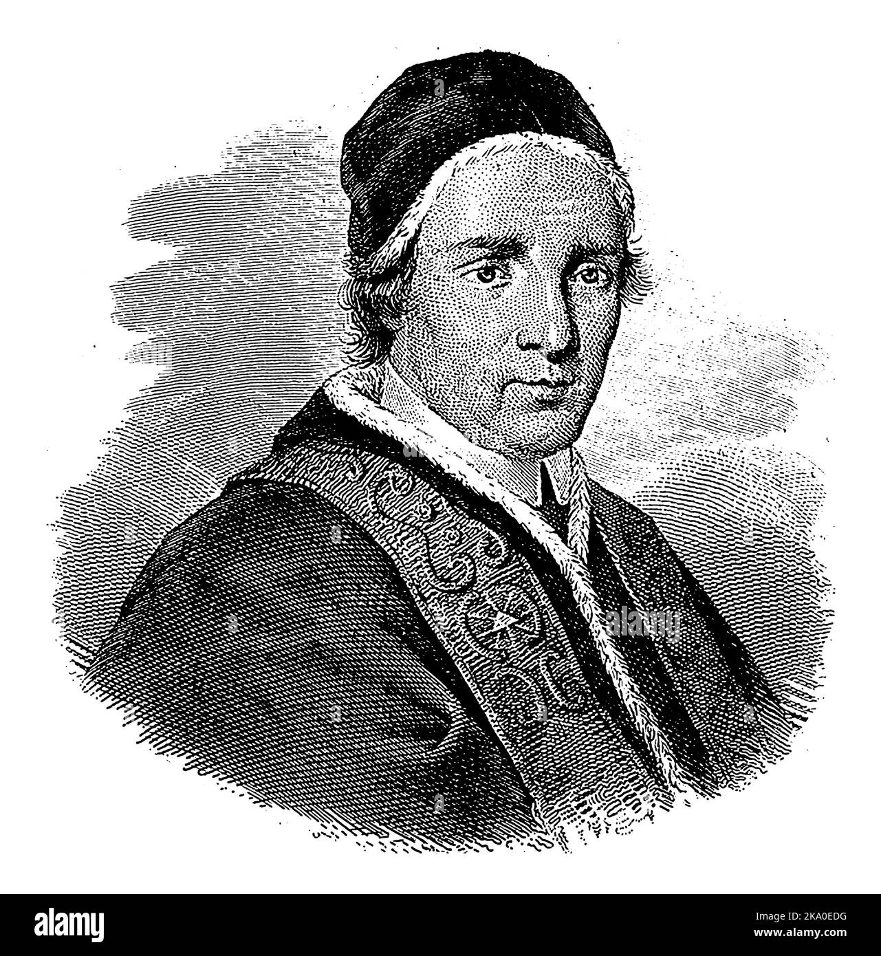 Portrait of Pope Clement XIV, Marc, in or after 1769 Stock Photo