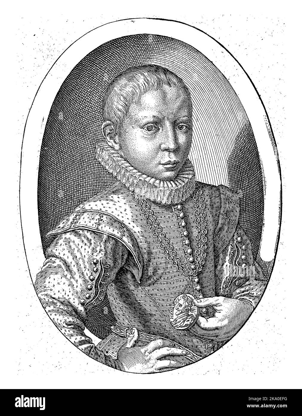 Portrait of Hugo de Groot at the age of 15, Jacob de Gheyn (II), 1599