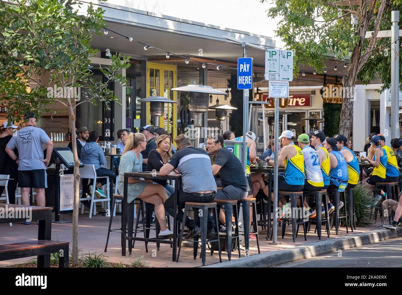 Brisbane, Queensland, Australia August 2022 People dining on the