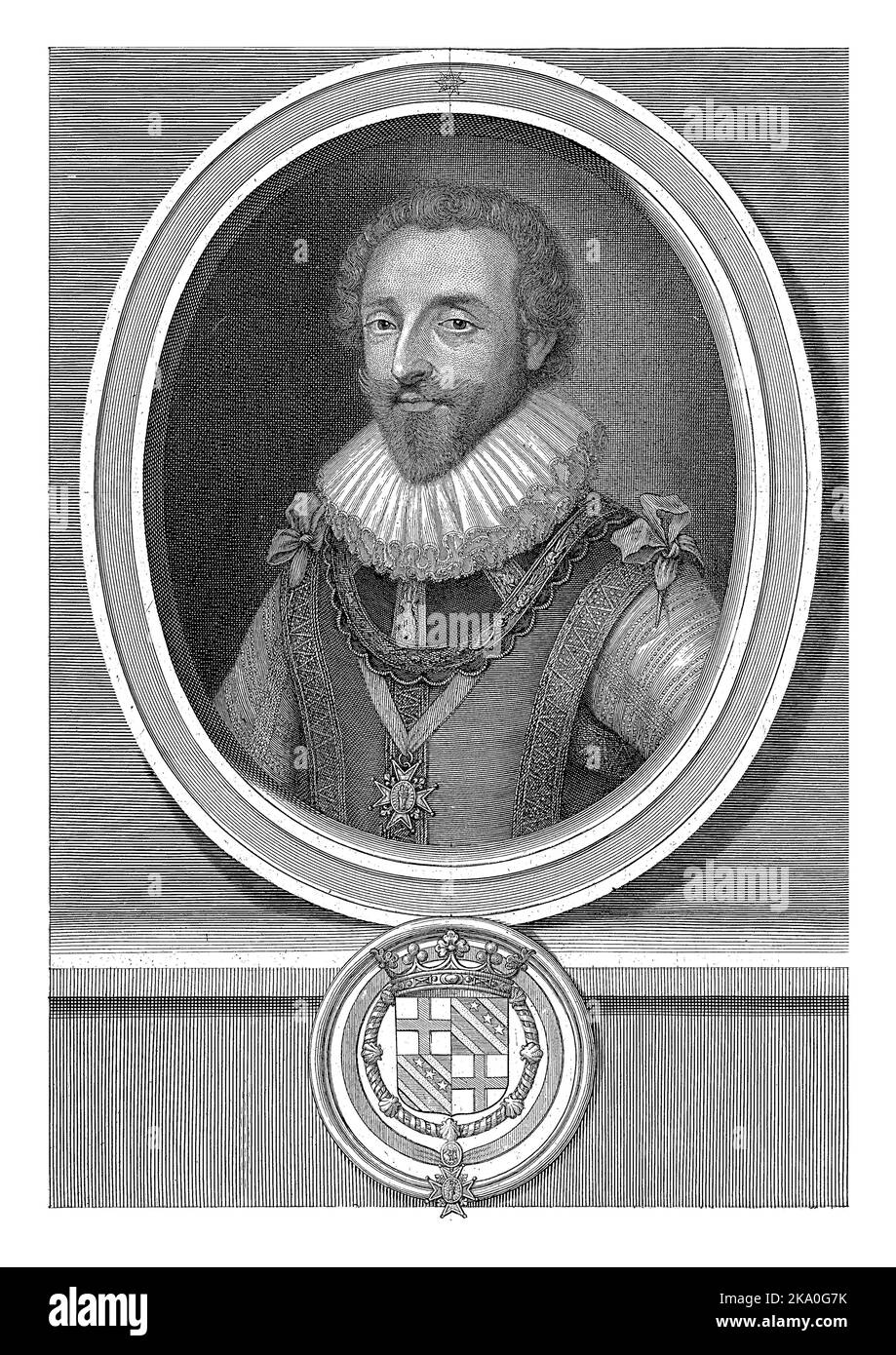Portrait of Philibert, Marquis of Nerestang, Pieter van Schuppen, in or before 1701 Stock Photo