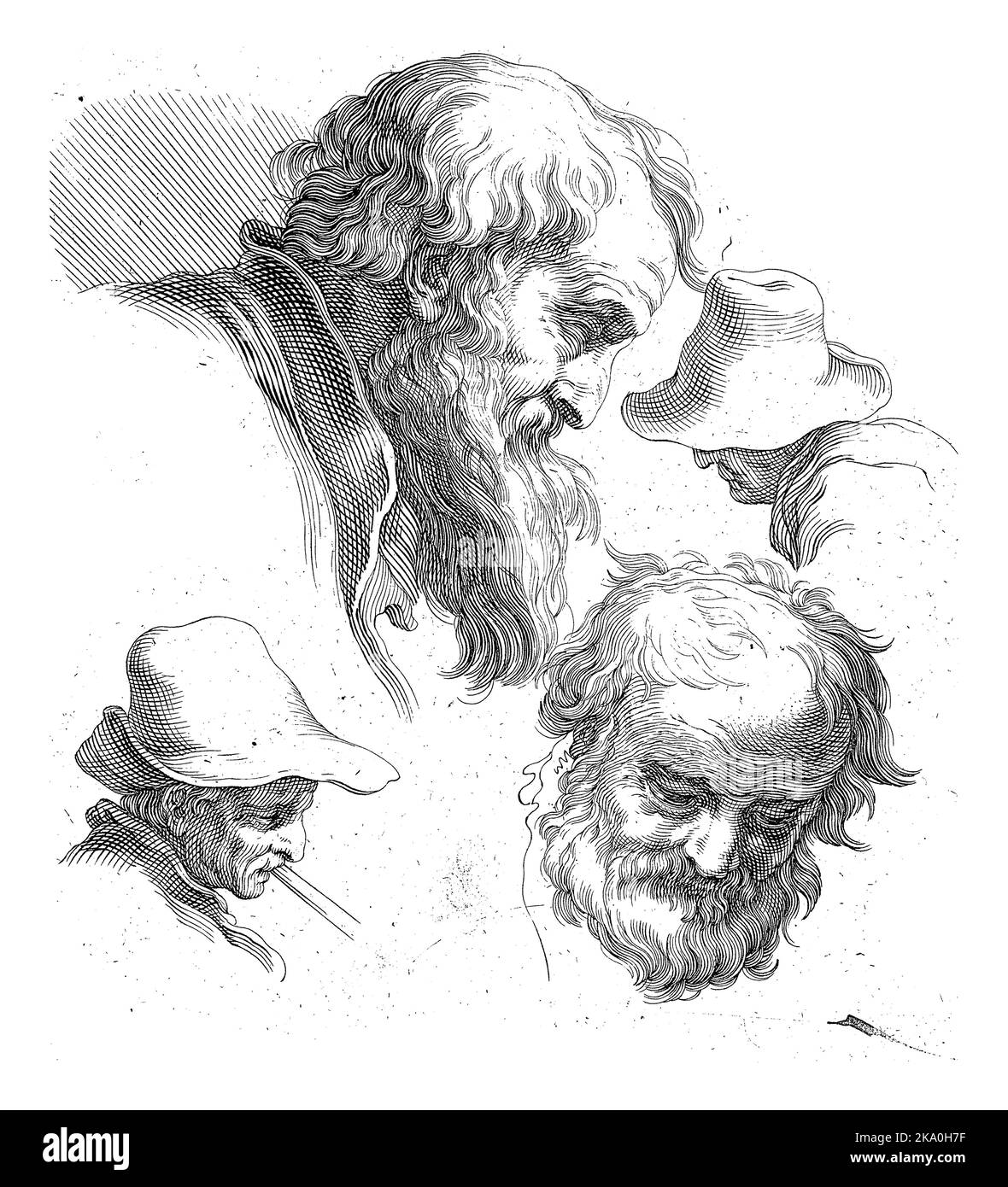 Four Mens Heads Two Black And White Stock Photos Images Alamy four-mens-heads-two-black-and-white-stock-photos-images-alamy