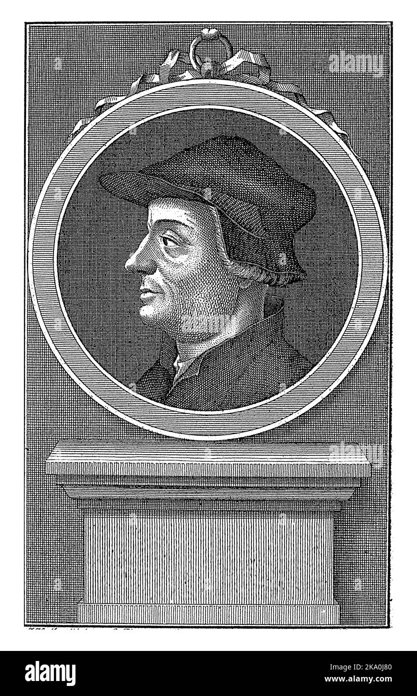 Portrait of priest Ulrich Zwingli, Barent de Bakker, 1778 Stock Photo