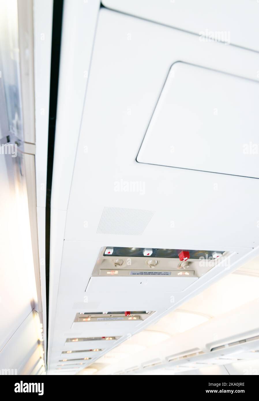 Commercial aircraft interior Stock Photo Alamy