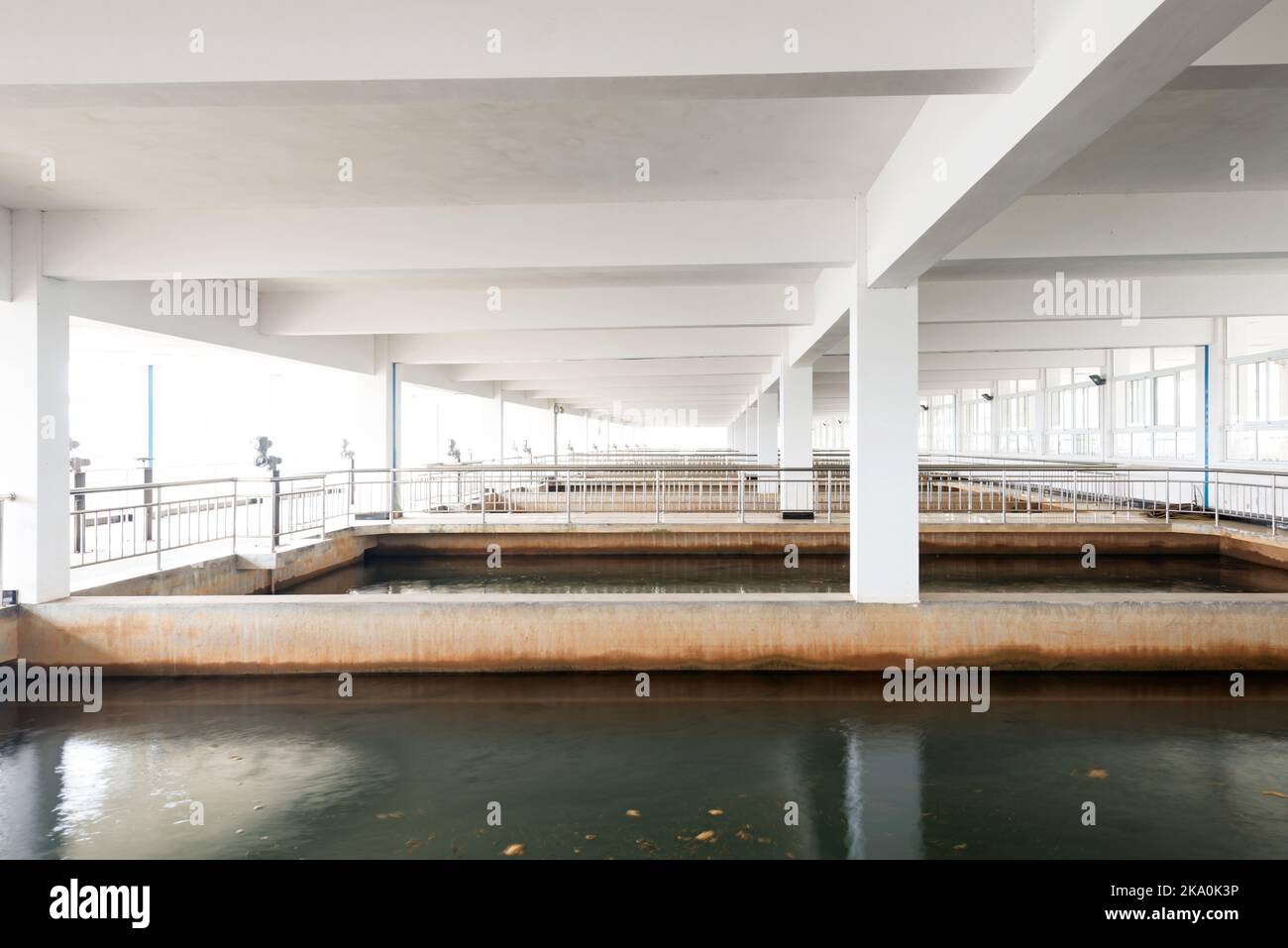 Modern urban wastewater treatment plant Stock Photo - Alamy