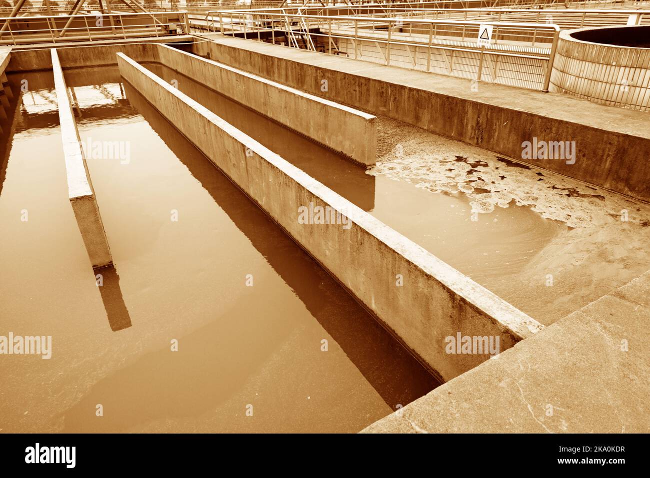 Modern urban wastewater treatment plant Stock Photo - Alamy