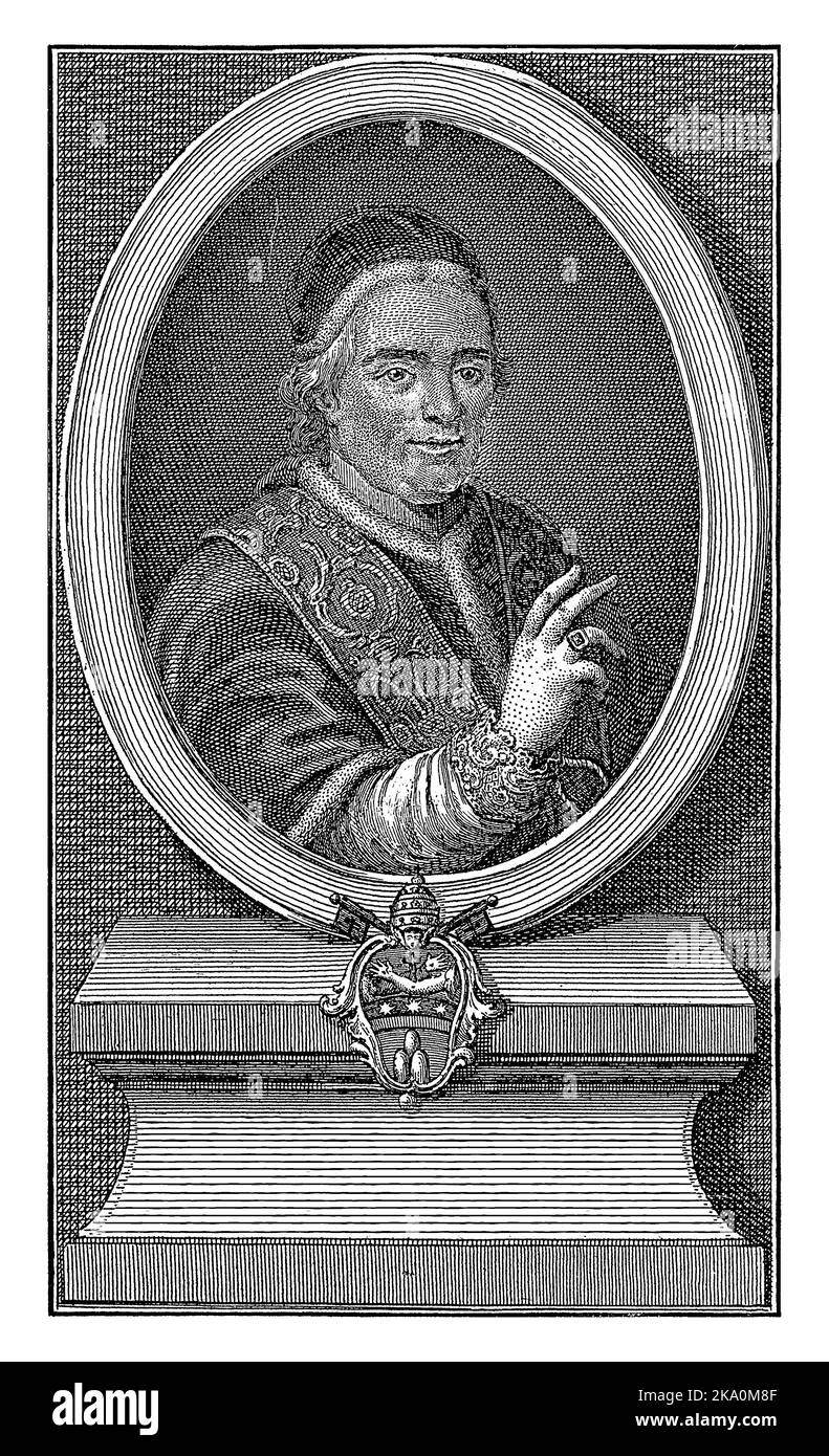 Portrait of Pope Clement XIV, Antonio Baratta, 1734 - 1787 Stock Photo
