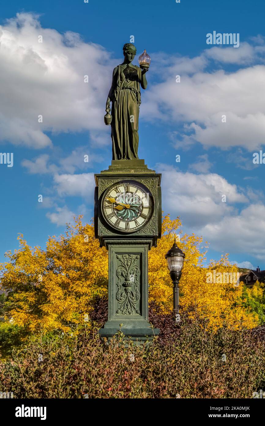manitou springs clock in colorado Stock Photo Alamy