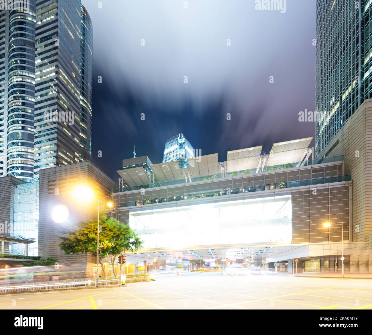 Hong Kong city at night Stock Photo - Alamy