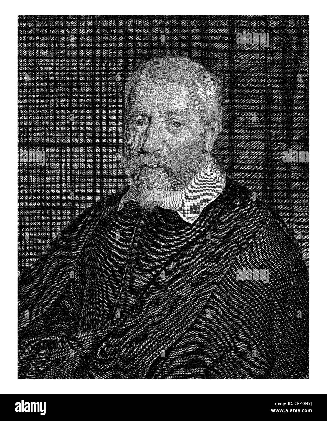 Portrait of Albertus Huttenus, Hendrik Bary, after Govert Flinck, 1657