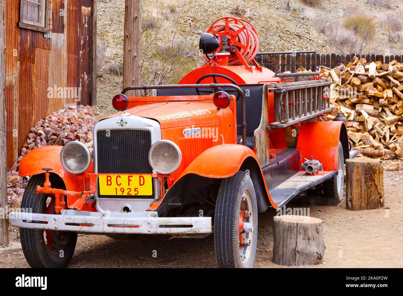 An old fire truck Stock Photo