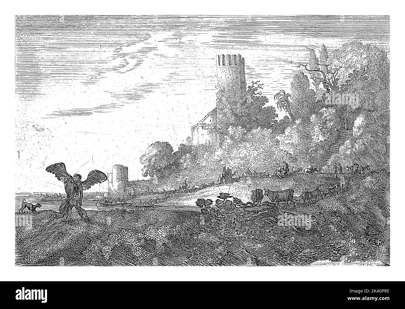 Engraved towers Cut Out Stock Images