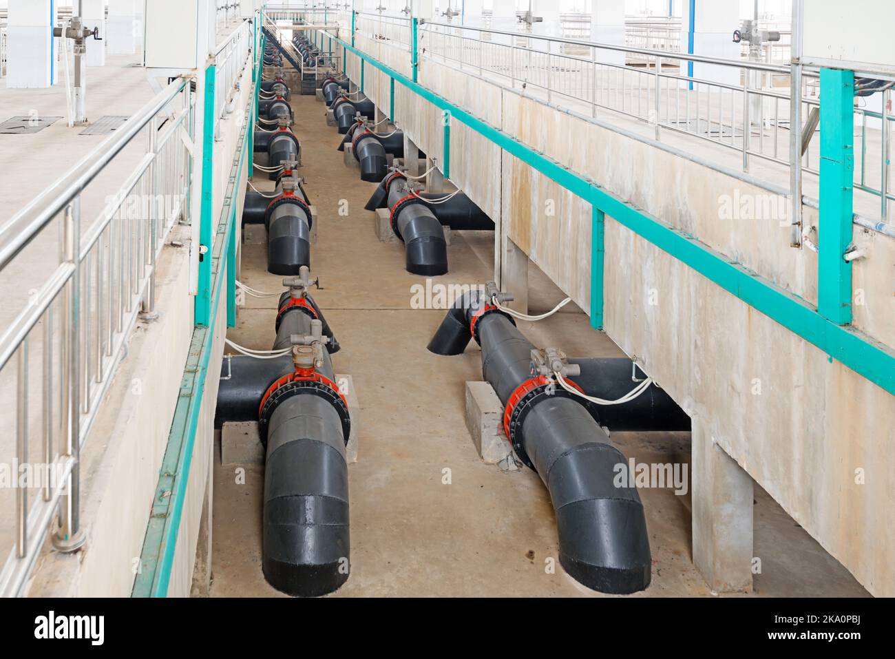 Modern urban wastewater treatment plant Stock Photo - Alamy