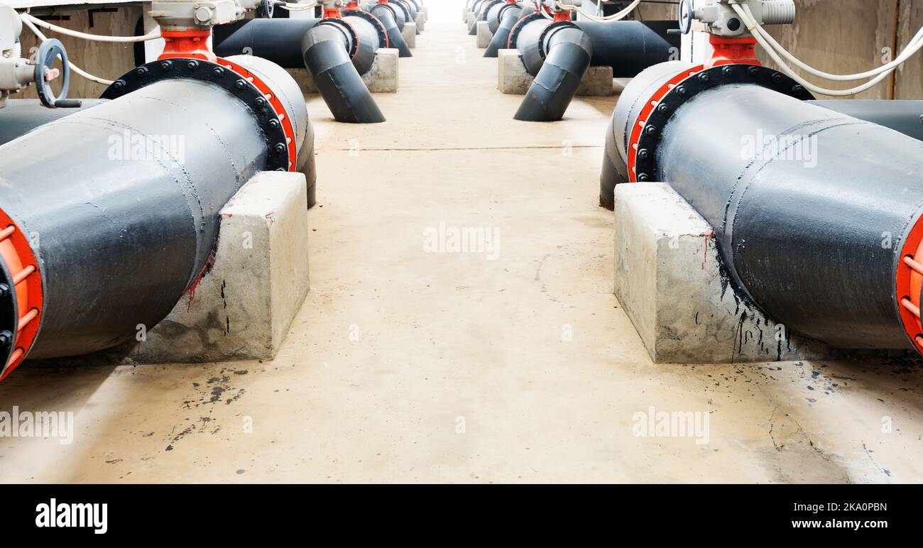 Modern urban wastewater treatment plant Stock Photo - Alamy