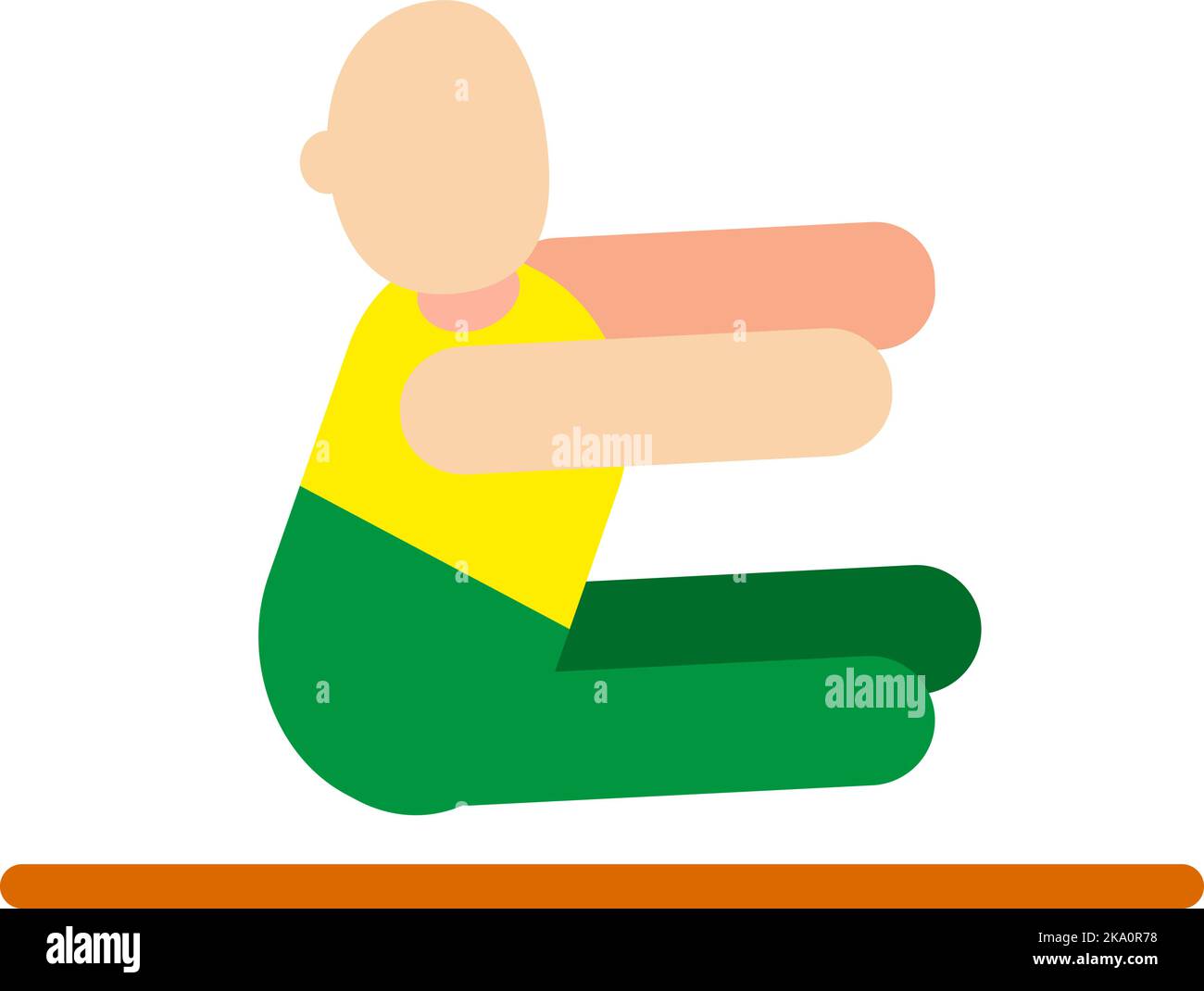 Physical activity, illustration, vector on white background Stock