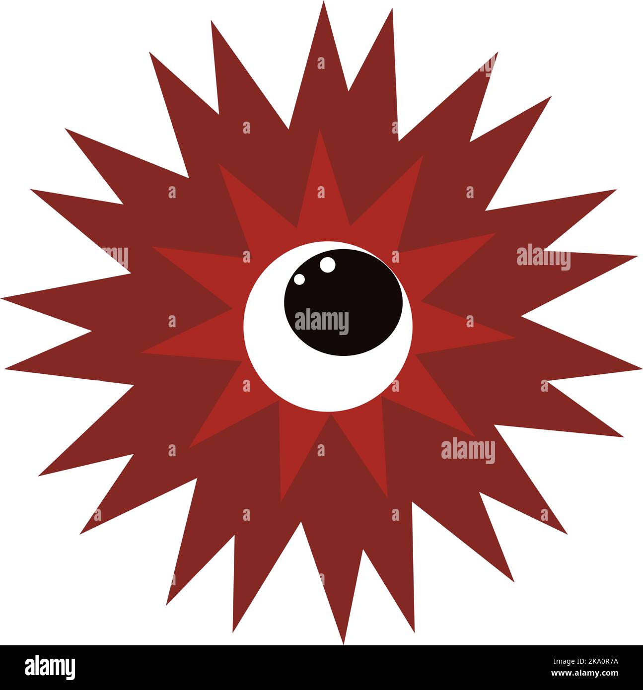 Monster with one eye, illustration, vector on white background Stock