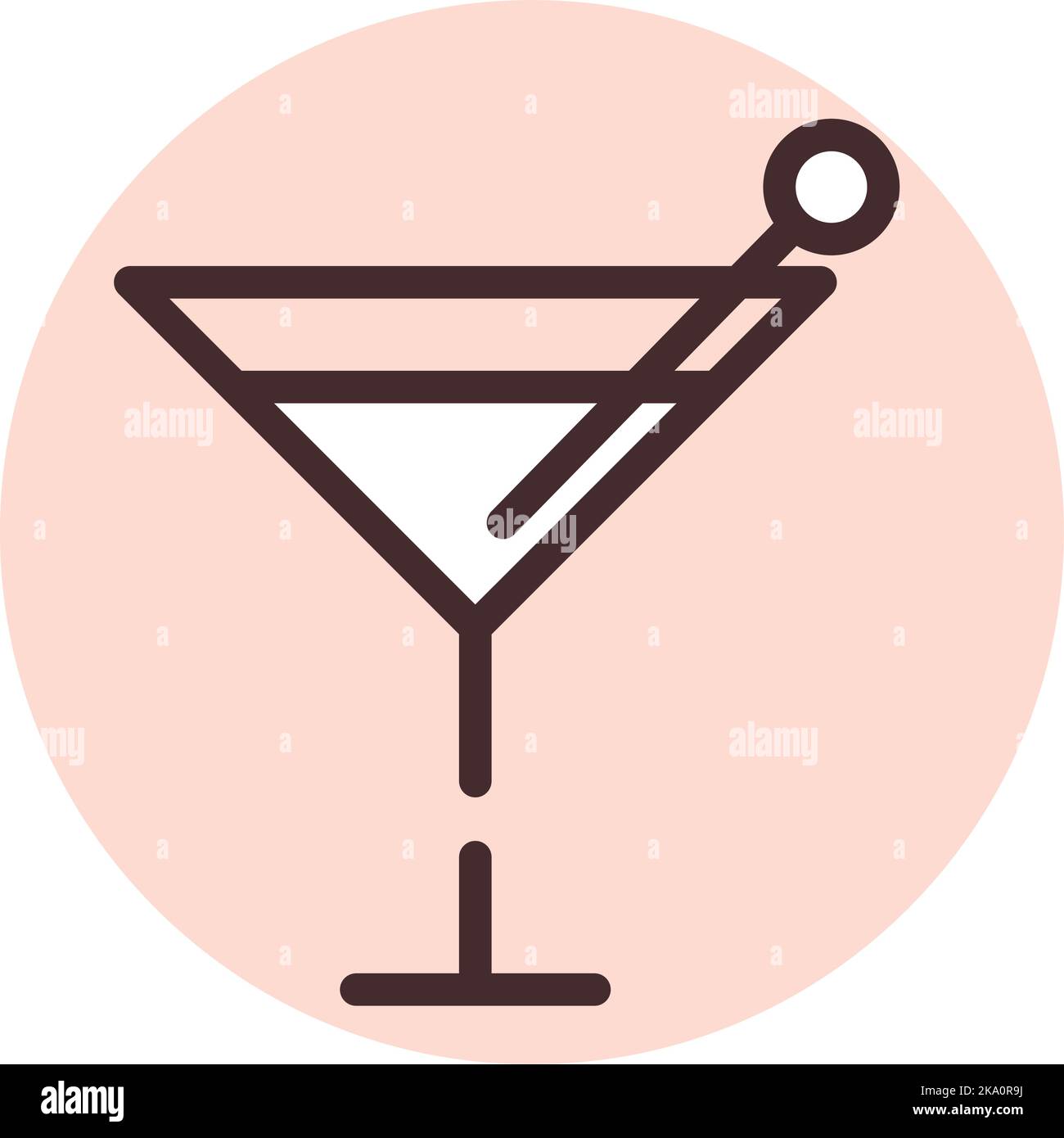 Alcohol allergy, illustration or icon, vector on white background. Stock Vector