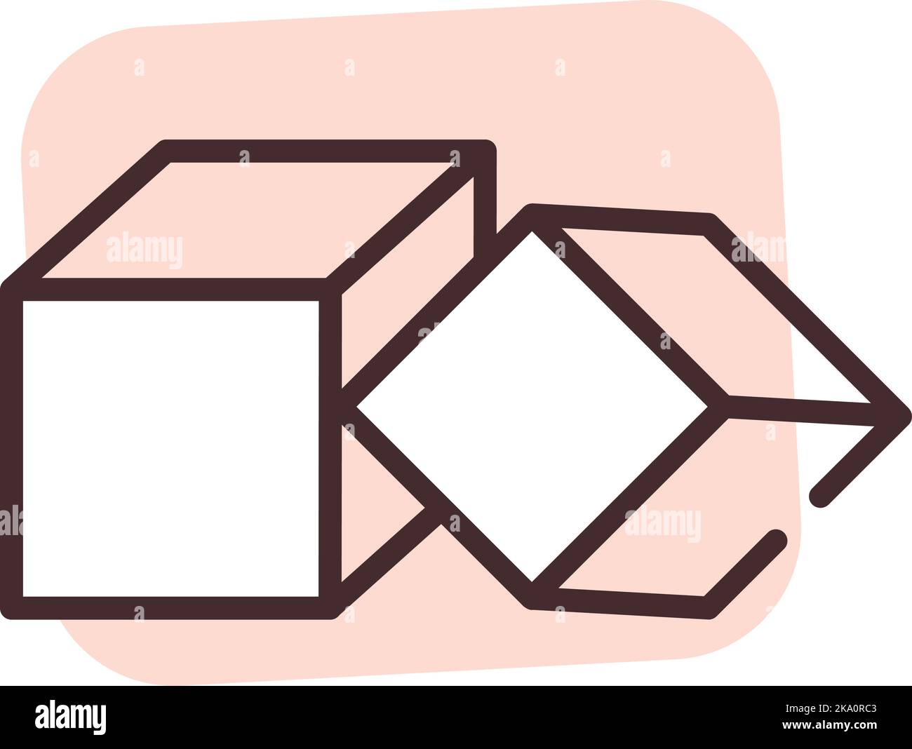 Sugar allergy, illustration or icon, vector on white background. Stock Vector