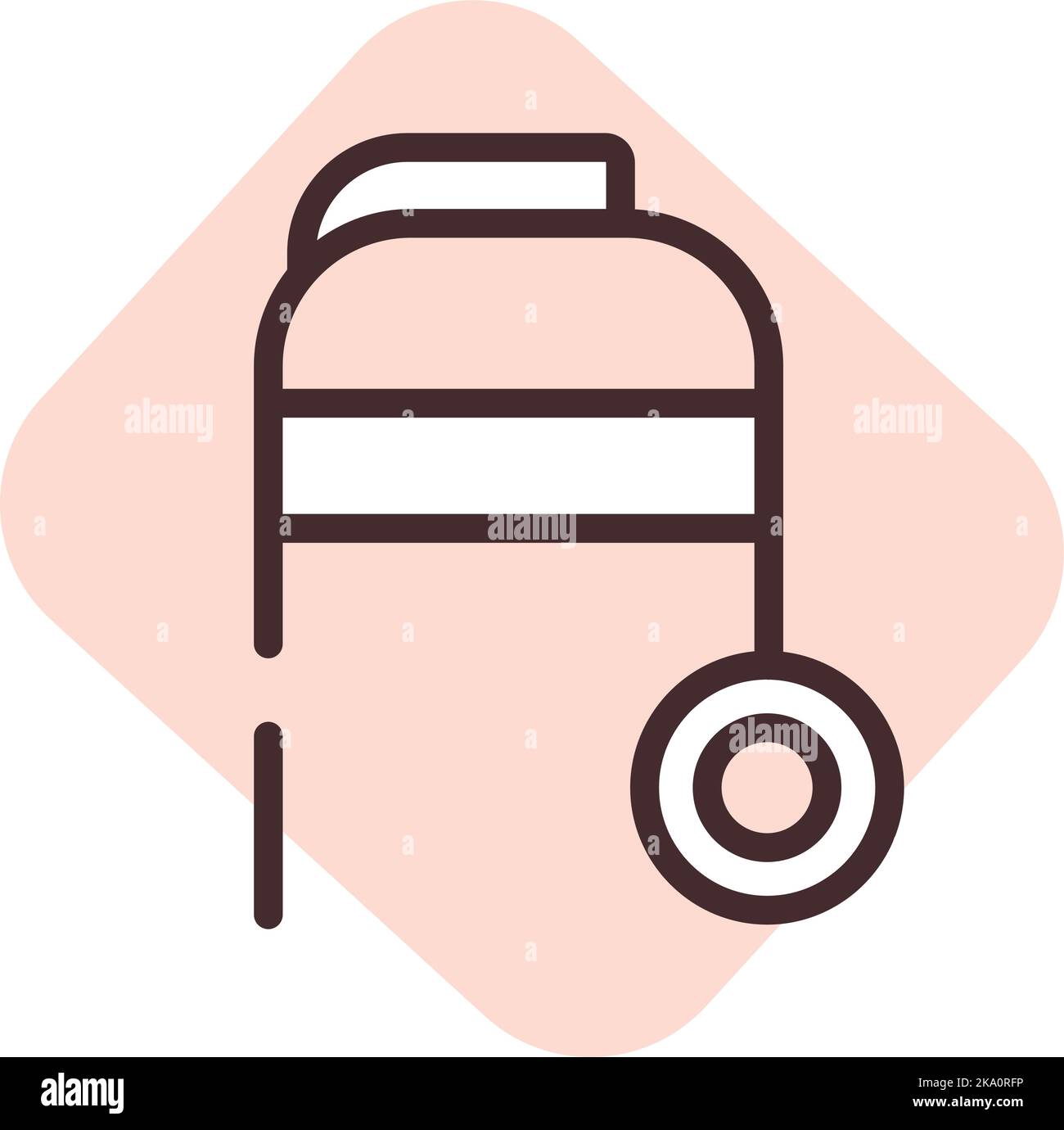 Walker aid, illustration or icon, vector on white background. Stock Vector