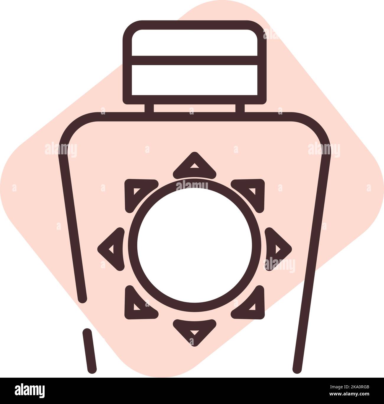 UV allergy, illustration or icon, vector on white background. Stock Vector