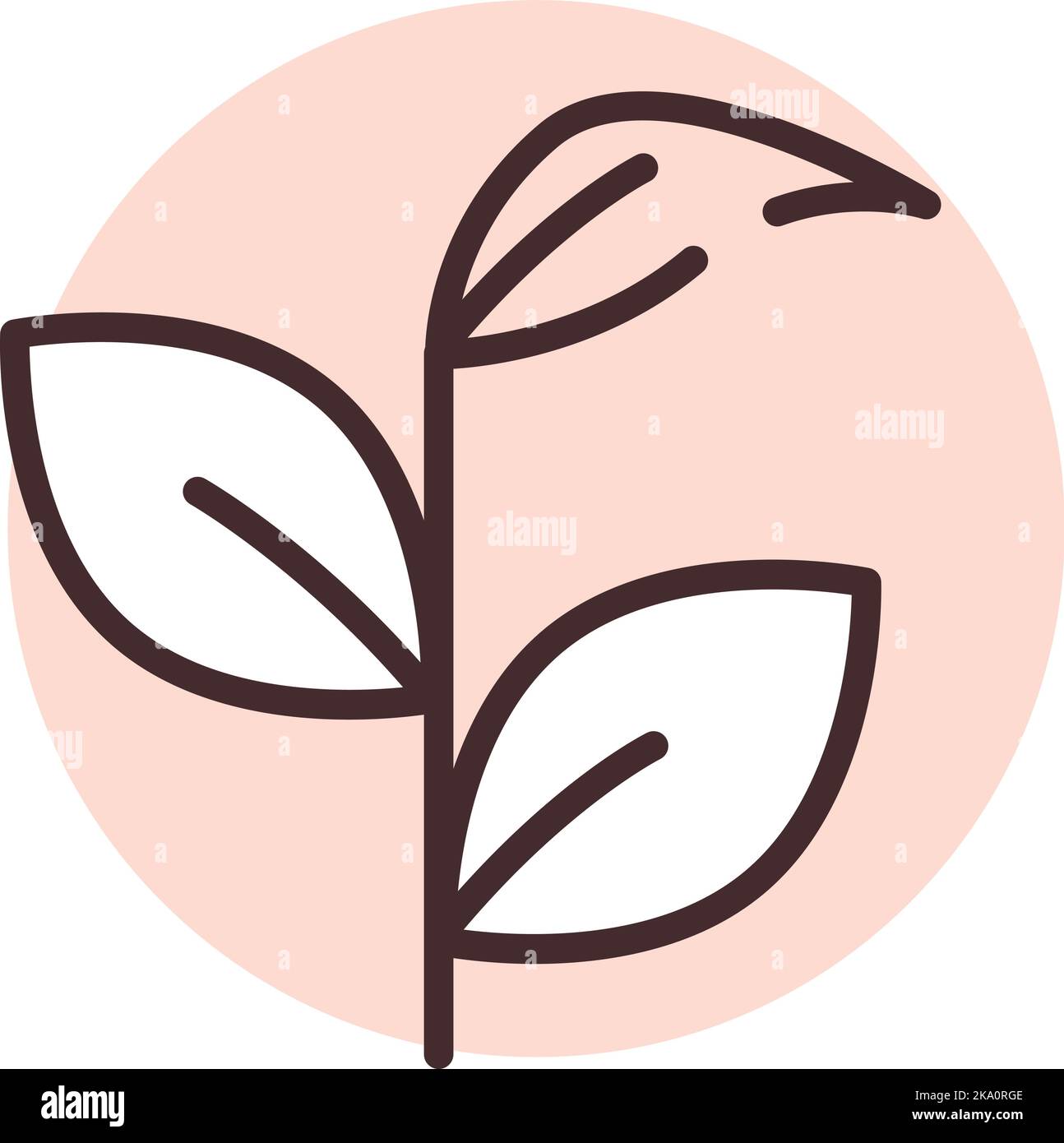 Eco allergy, illustration or icon, vector on white background. Stock Vector