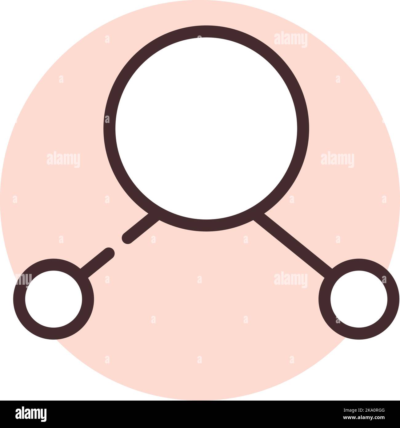 Sulphate allergy, illustration or icon, vector on white background. Stock Vector