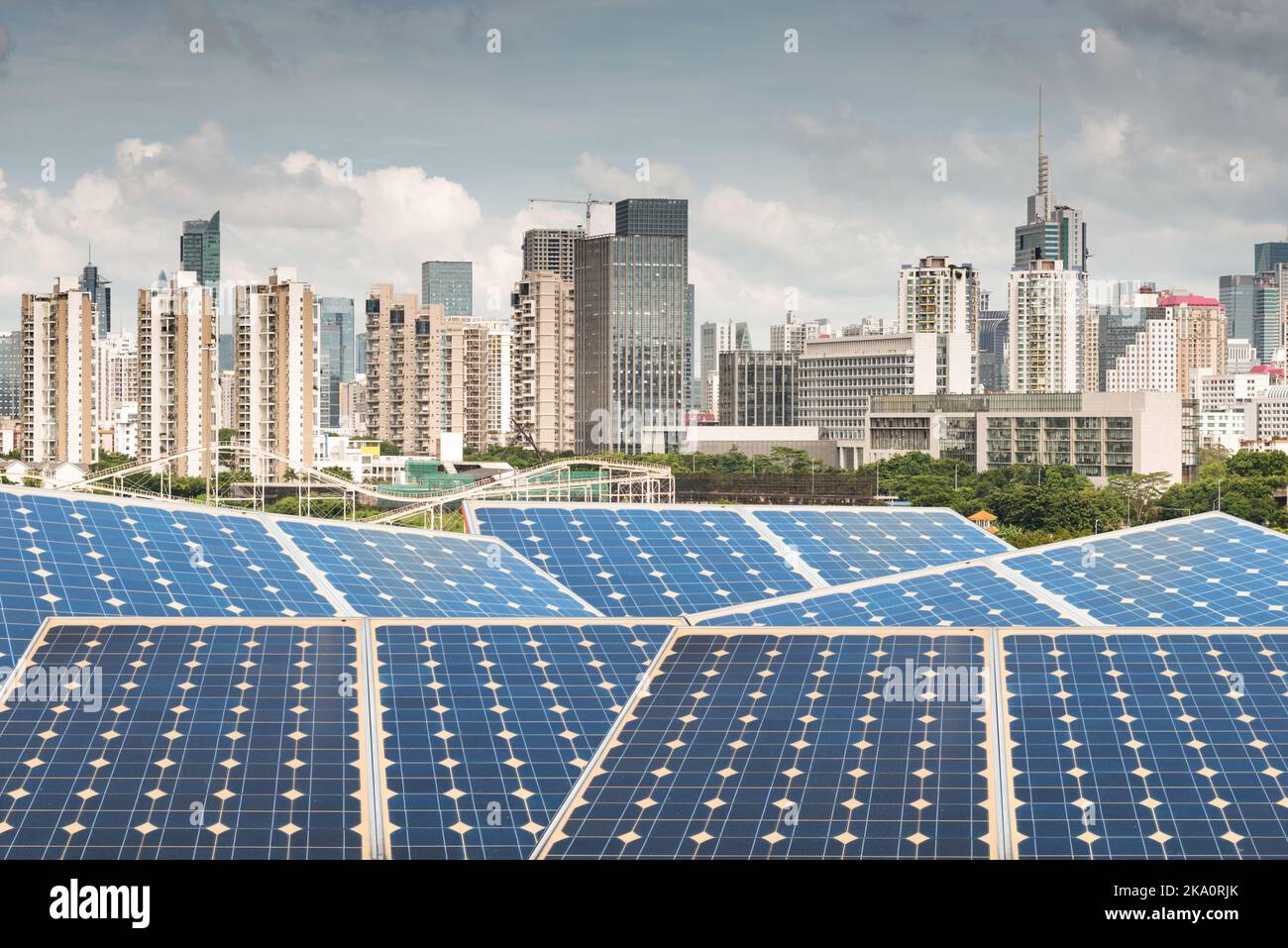 Hong Kong,Ecological energy renewable solar panel plant Stock Photo Alamy