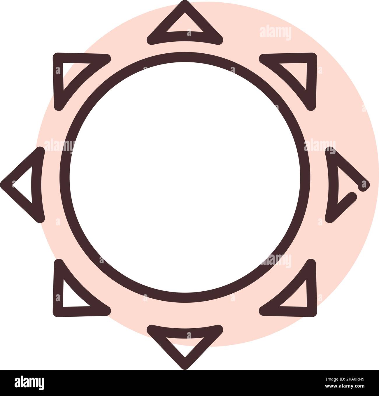 Allergy on UV rays, illustration or icon, vector on white background. Stock Vector