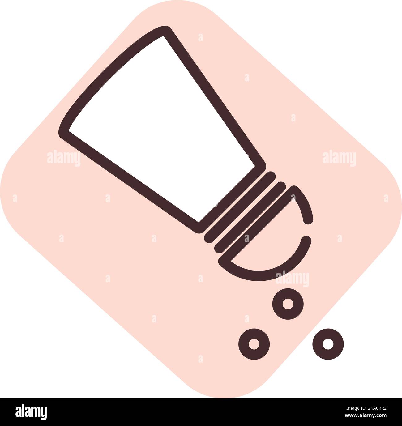 Allergy on salt, illustration or icon, vector on white background Stock