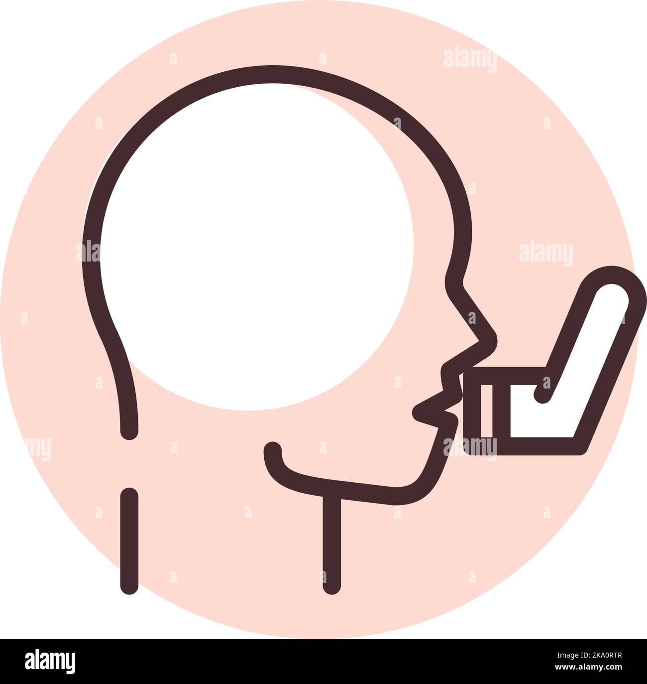 Allergy spray, illustration or icon, vector on white background Stock ...