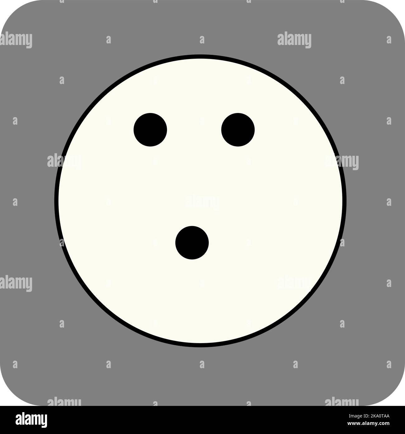 Bowling ball, illustration or icon, vector on white background. Stock Vector