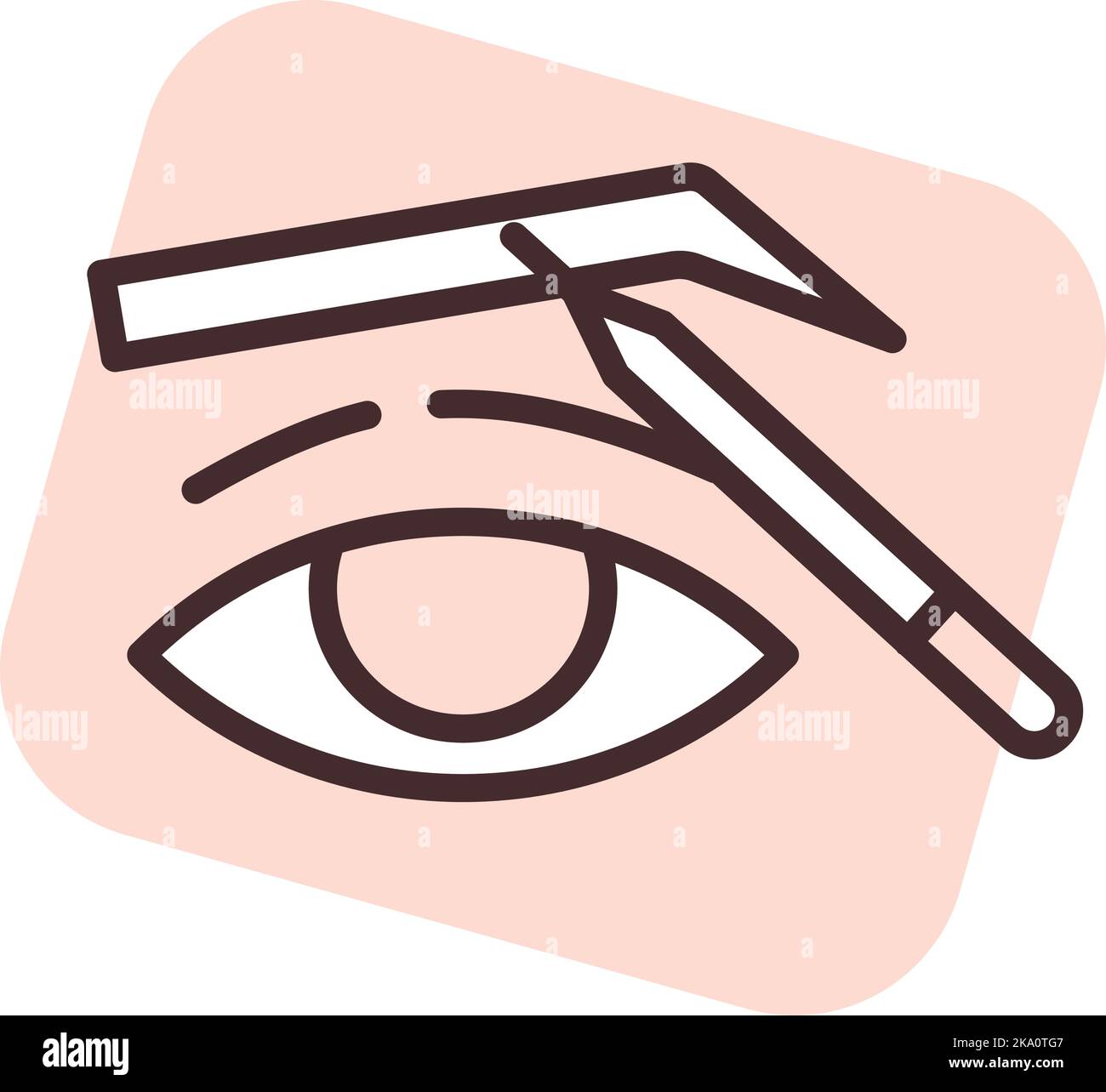 Beauty eyebrows, illustration or icon, vector on white background Stock ...