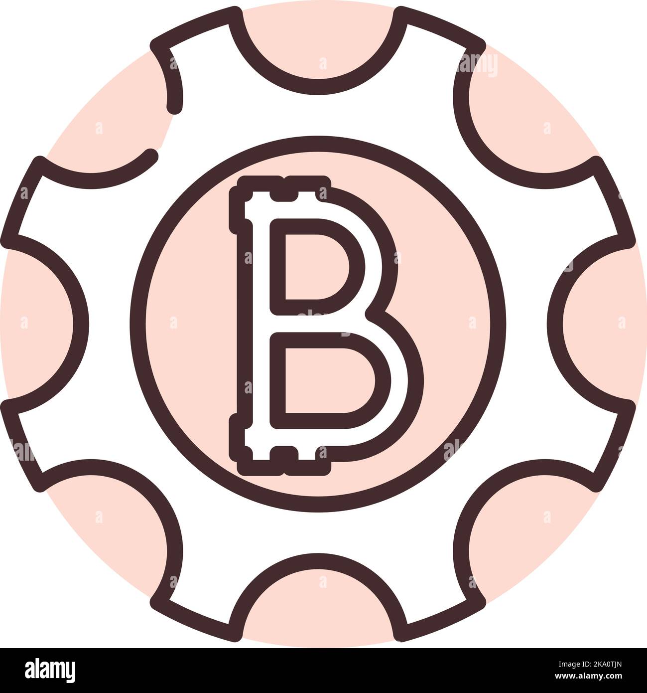 Blockchain optimization, illustration or icon, vector on white background. Stock Vector