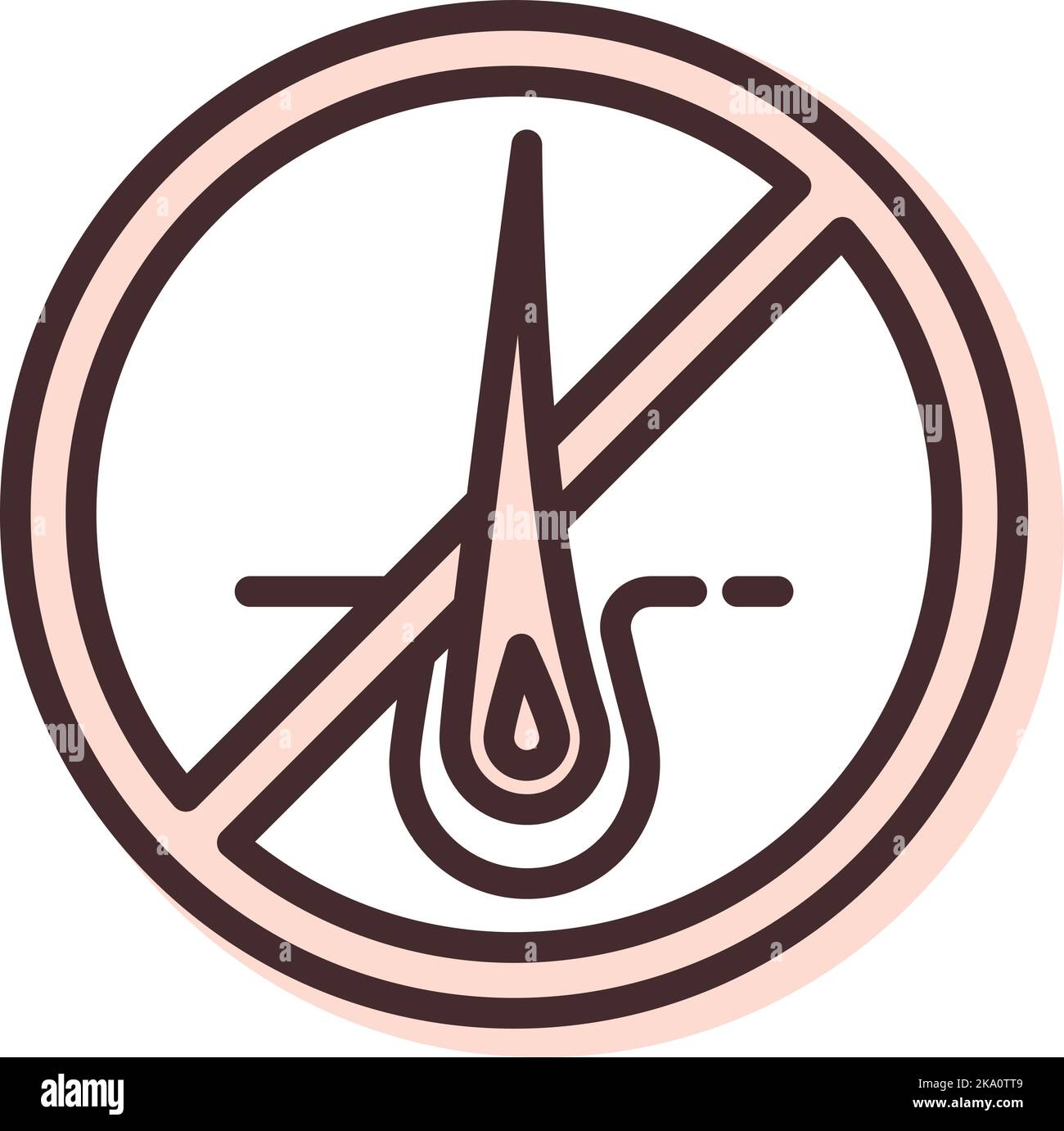 Beauty hair removing, illustration or icon, vector on white background